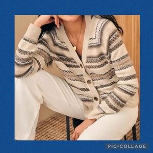 Faherty Highland Fair Isle Cardigan